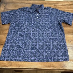 VINTAGE‎ Hawaiian Heritage Allan James Men's 2xL Pullover Aloha Shirt